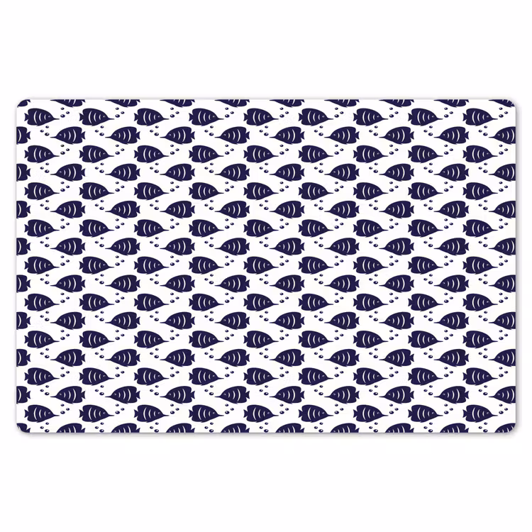 Oceaan - Vis - Blauw - Wit Placemat vinyl groot 368 -zzsfeer1_Kitchenyeah-website