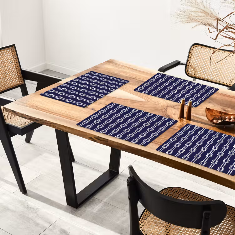 Oceaan - Touw - Blauw - Wit Placemat vinyl groot 368 -zzsfeer4_Kitchenyeah-website