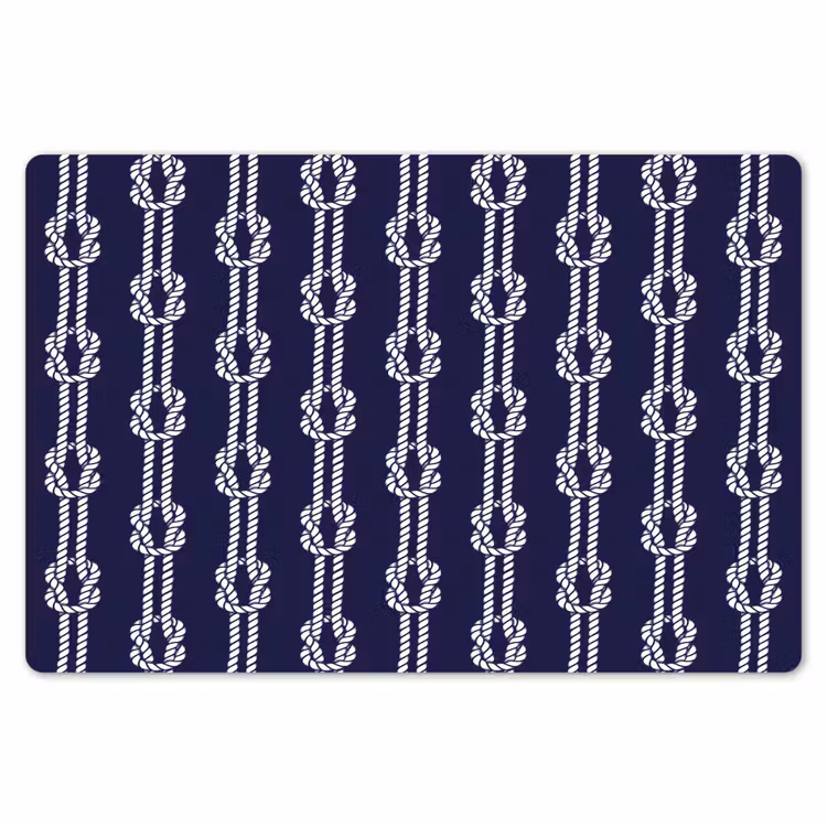 Oceaan - Touw - Blauw - Wit Placemat vinyl groot 368 -zzsfeer1_Kitchenyeah-website