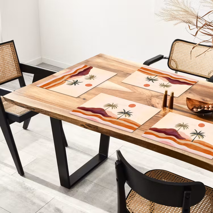 Palmbomen - Abstract - Zon - Heuvels Placemat vinyl groot -zzsfeer4_Kitchenyeah-website
