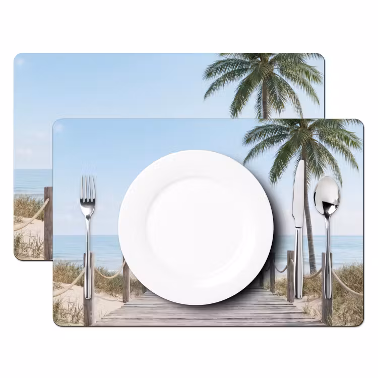 Palmbomen - Pad - Horizon Placemat vinyl groot -zzsfeer2_Kitchenyeah-website