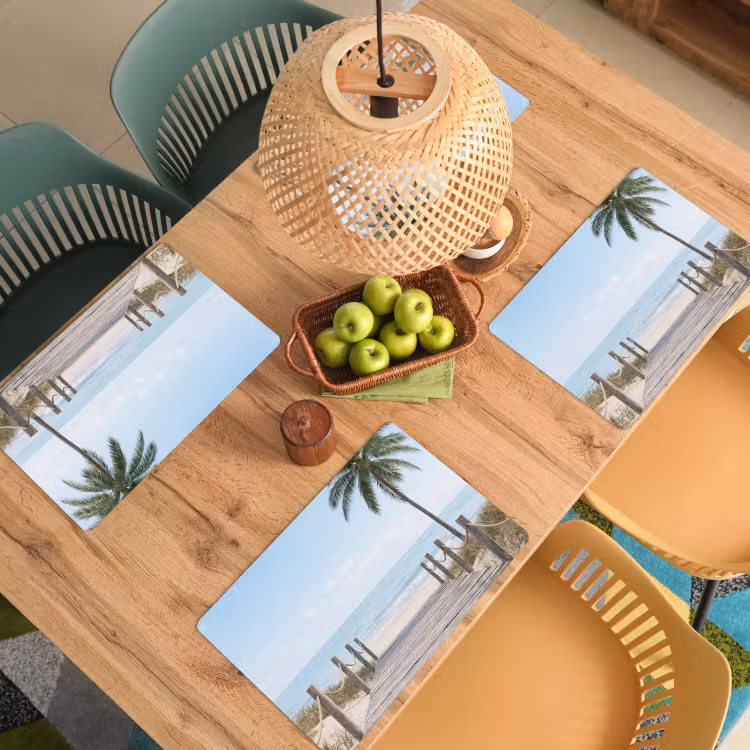 Palmbomen - Pad - Horizon Placemat vinyl groot -zzsfeer5_Kitchenyeah-website