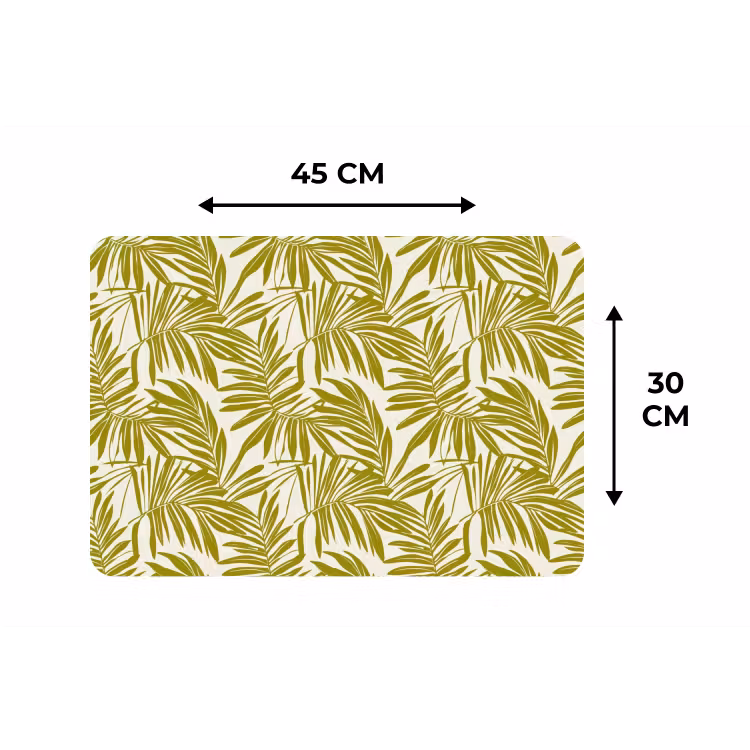 Palmblad - Patroon - Groen Placemat vinyl groot 368 -specs