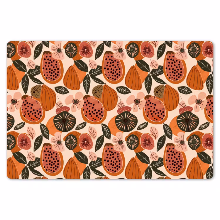 Papaja - Bloesem - Oranje Placemat vinyl groot 368 -zzsfeer1_Kitchenyeah-website