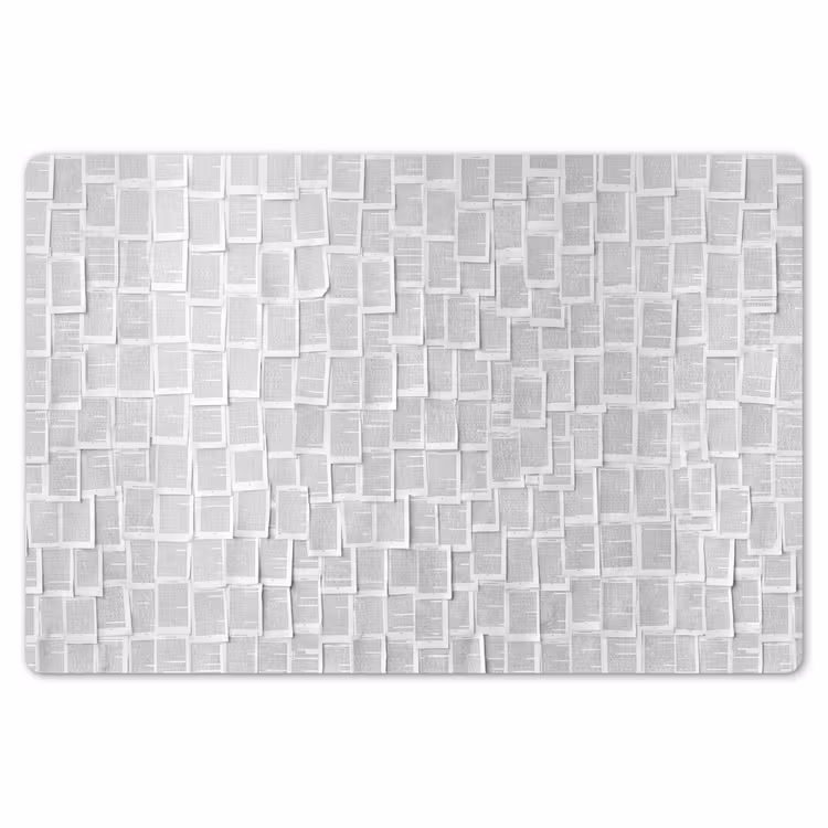 Papier - Overlappend - Textuur - Modern - Wit Placemat vinyl groot -zzsfeer1_Kitchenyeah-website