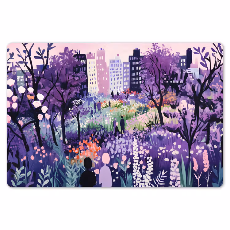 Park - Bomen - Bloemen - Gebouwen Placemat vinyl groot -zzsfeer1_Kitchenyeah-website