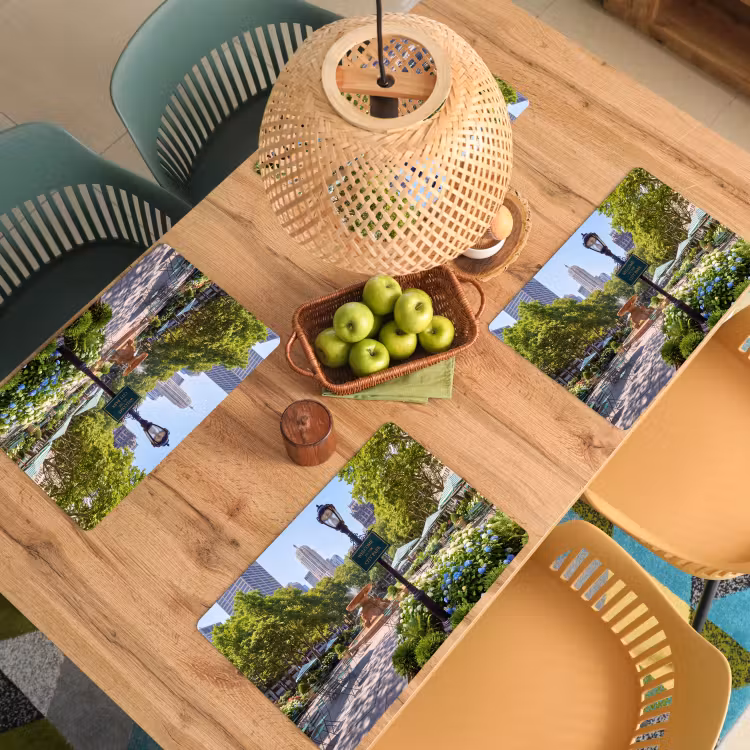 Park - Fontein - Stad - Natuur Placemat vinyl groot -zzsfeer5_Kitchenyeah-website