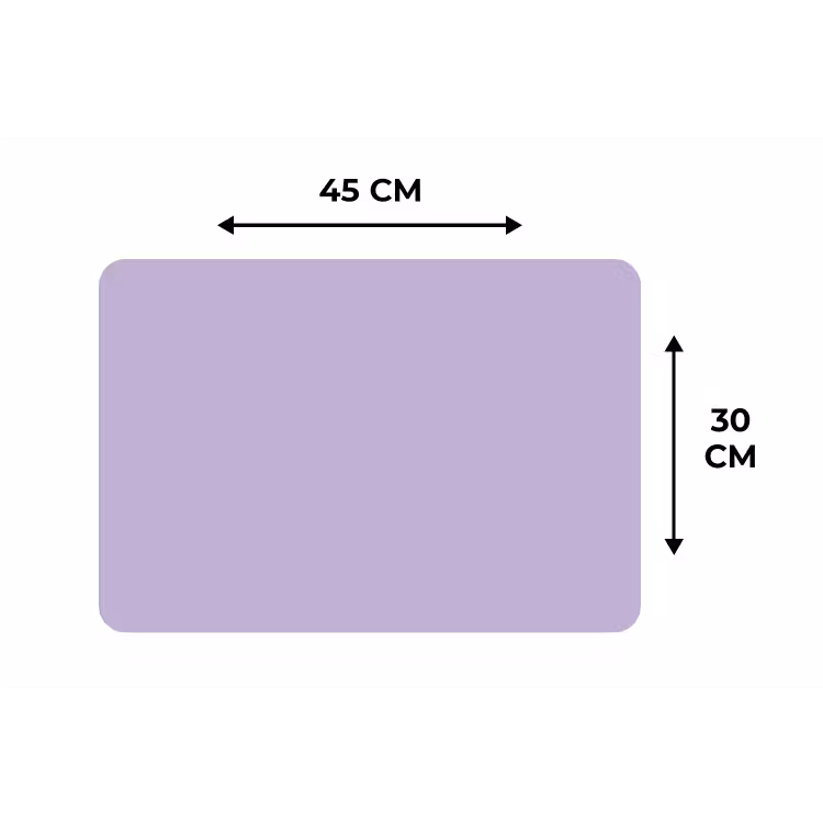 Pastel - Lilac - Paars Placemat vinyl groot 368 -specs