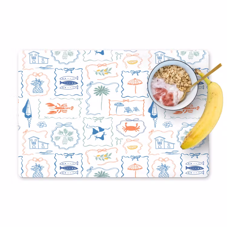 Zee - Sfeer - Strand - Multi Placemat vinyl groot 368 -zzzproduct_Kitchenyeah-website