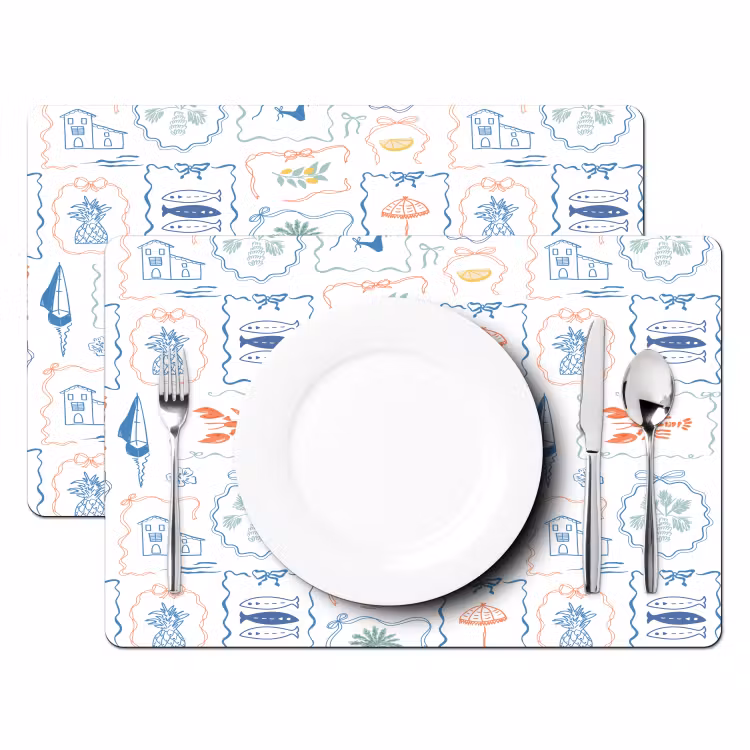 Zee - Sfeer - Strand - Multi Placemat vinyl groot 368 -zzsfeer2_Kitchenyeah-website