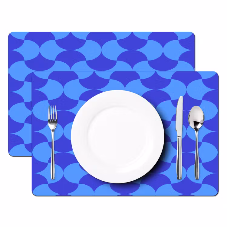 Blauw - Maanvlakken - Patroon Placemat vinyl groot 368 -zzsfeer2_Kitchenyeah-website