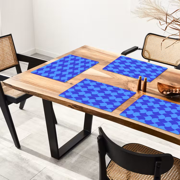 Blauw - Maanvlakken - Patroon Placemat vinyl groot 368 -zzsfeer4_Kitchenyeah-website