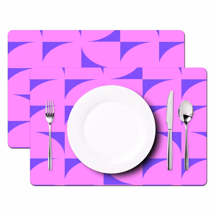 Kwadranten - Paars - Roze - Vierkanten Placemat vinyl groot 368 -zzsfeer2_Kitchenyeah-website