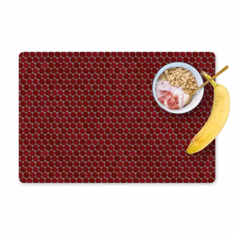 Penny - Mozaïek - Rond - Rood Placemat vinyl groot 368 -zzzproduct_Kitchenyeah-website