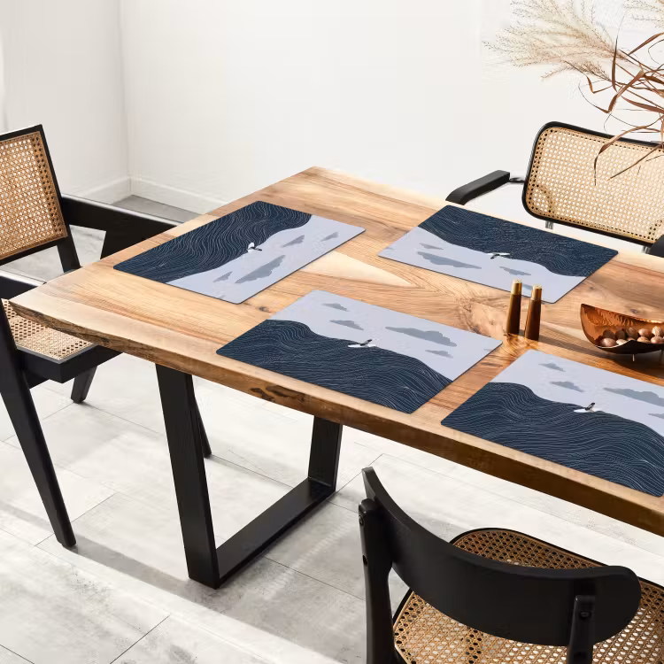 Persoon - Surfen - Oceaan - Natuur - Modern Placemat vinyl groot -zzsfeer4_Kitchenyeah-website