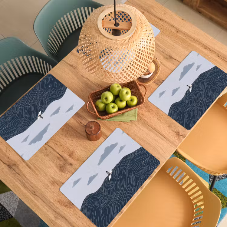 Persoon - Surfen - Oceaan - Natuur - Modern Placemat vinyl groot -zzsfeer5_Kitchenyeah-website