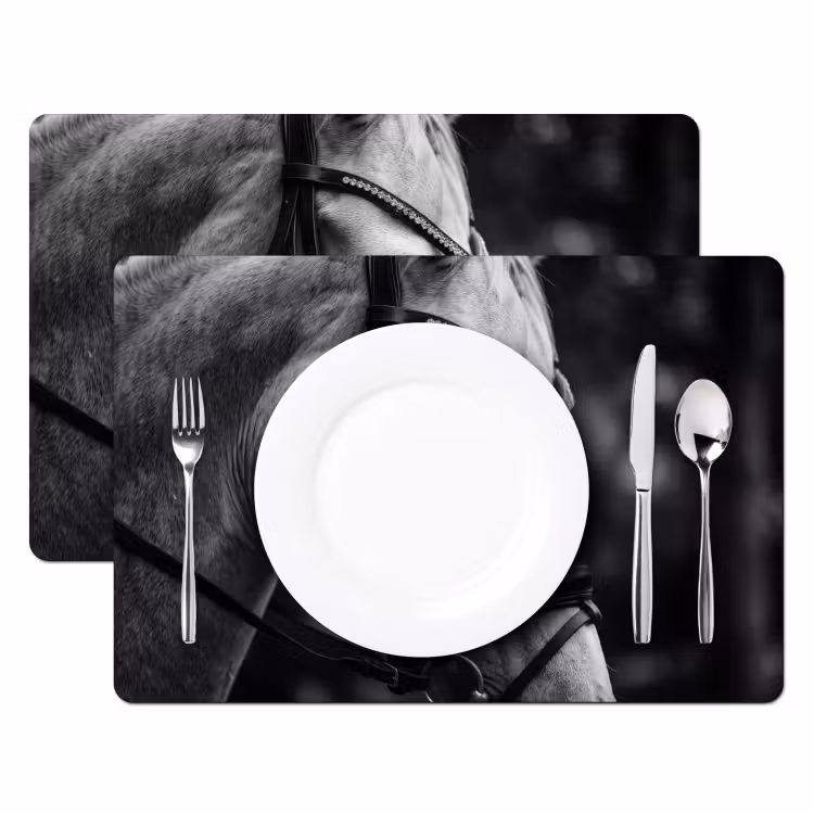 Paard - Schimmel - Portret Placemat vinyl groot -zzsfeer2_Kitchenyeah-website