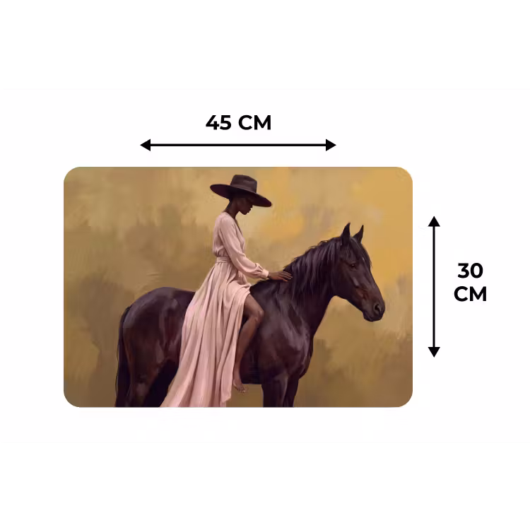 Paard - Klassiek - Oker Placemat vinyl groot -specs