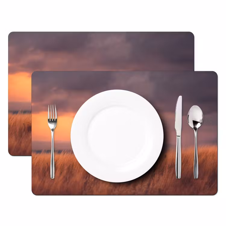 Paard - Wolken - Open veld Placemat vinyl groot -zzsfeer2_Kitchenyeah-website