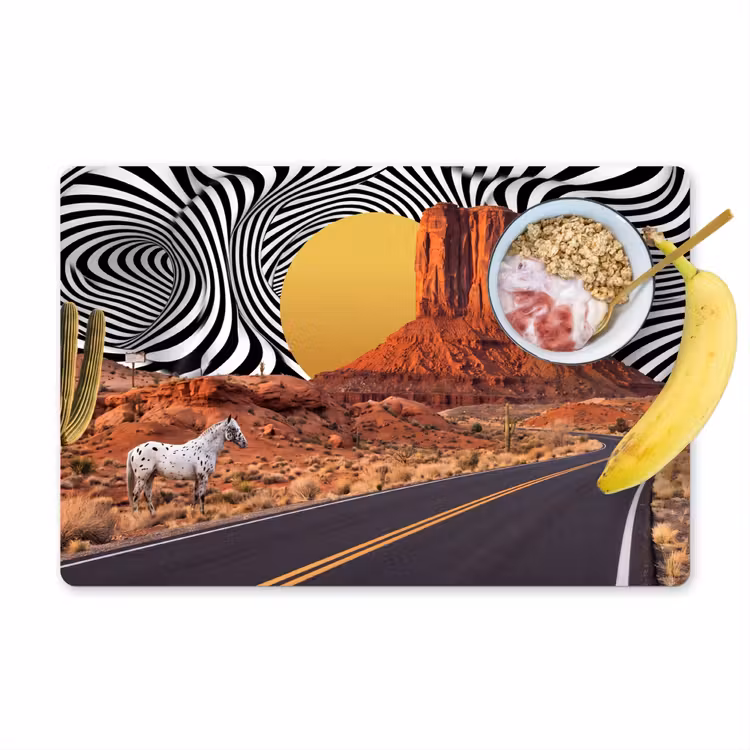 Tischset - 6 Stück - Pferd – Wüste – Natur - Paard - Woestijn - Natuur Placemat vinyl groot
