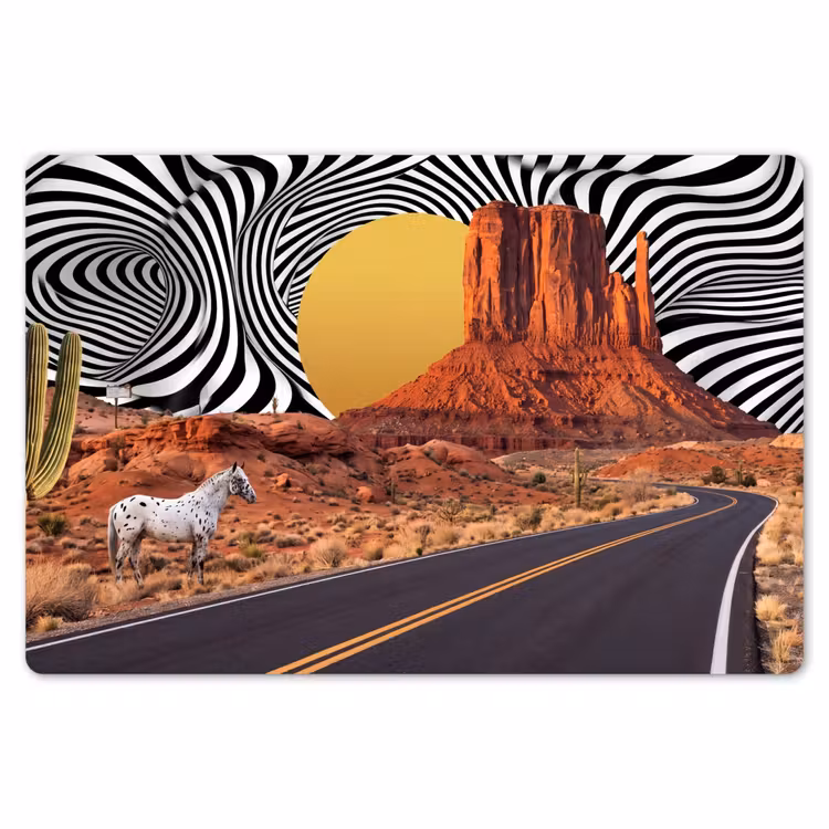 Tischset - 6 Stück - Pferd – Wüste – Natur - Paard - Woestijn - Natuur Placemat vinyl groot
