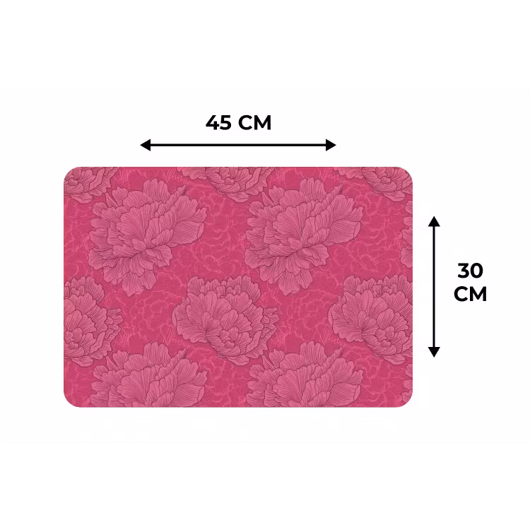 Pioenrozen - Energiek - Roze Placemat vinyl groot 368 -specs