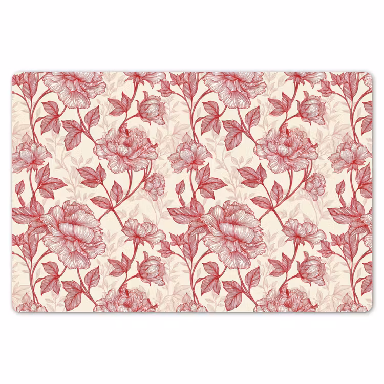 Pioenrozen - Modern - Rood Placemat vinyl groot 368 -zzsfeer1_Kitchenyeah-website