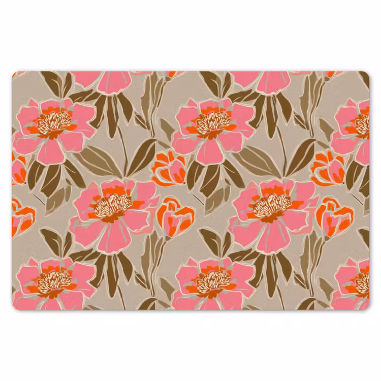 Pioenrozen - Patroon - Roze Placemat vinyl groot 368 -zzsfeer1_Kitchenyeah-website