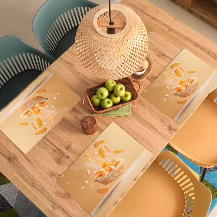 Peach - Eten - Taart - Oranje Placemat vinyl groot -zzsfeer5_Kitchenyeah-website