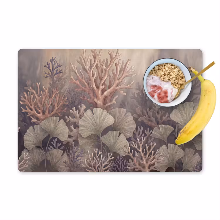 Plant - Bladeren - Zee - Illustratie - Groen Placemat vinyl groot -zzzproduct_Kitchenyeah-website