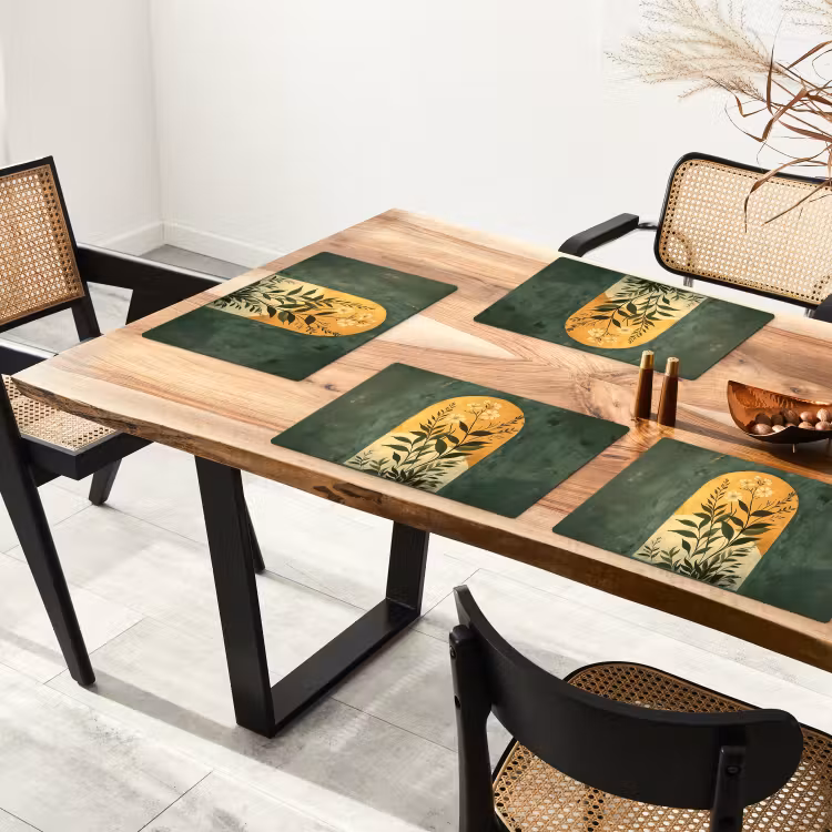 Plant - Bloemen - Wit Placemat vinyl groot -zzsfeer4_Kitchenyeah-website