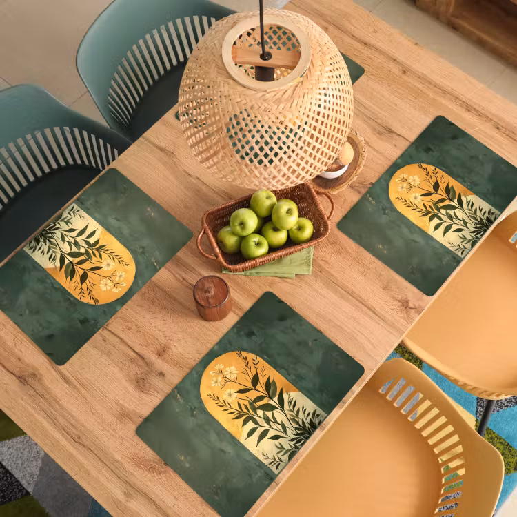 Plant - Bloemen - Wit Placemat vinyl groot -zzsfeer5_Kitchenyeah-website