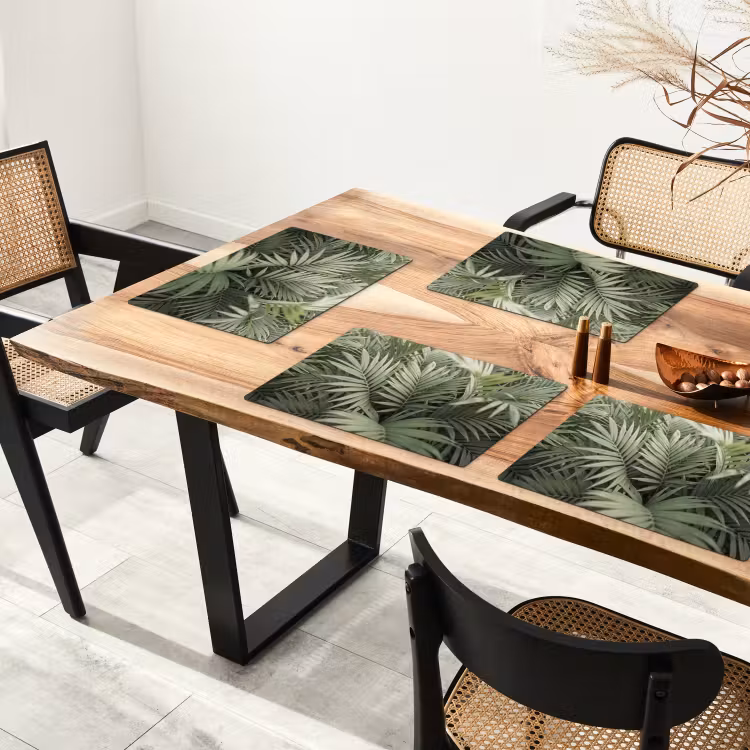 Plant - Palmbladeren - Natuur - Groen Placemat vinyl groot -zzsfeer4_Kitchenyeah-website