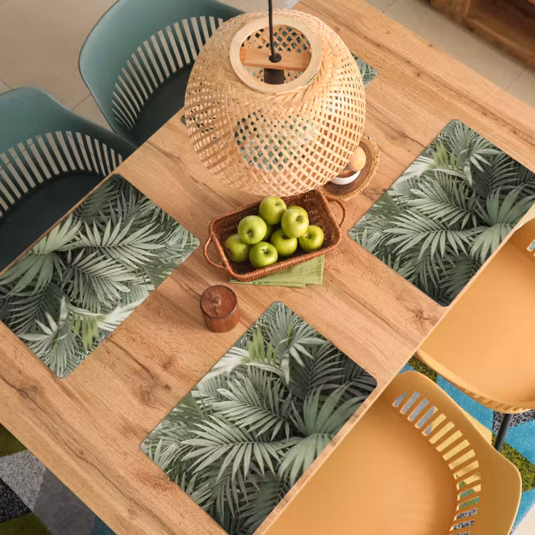 Plant - Palmbladeren - Natuur - Groen Placemat vinyl groot -zzsfeer5_Kitchenyeah-website