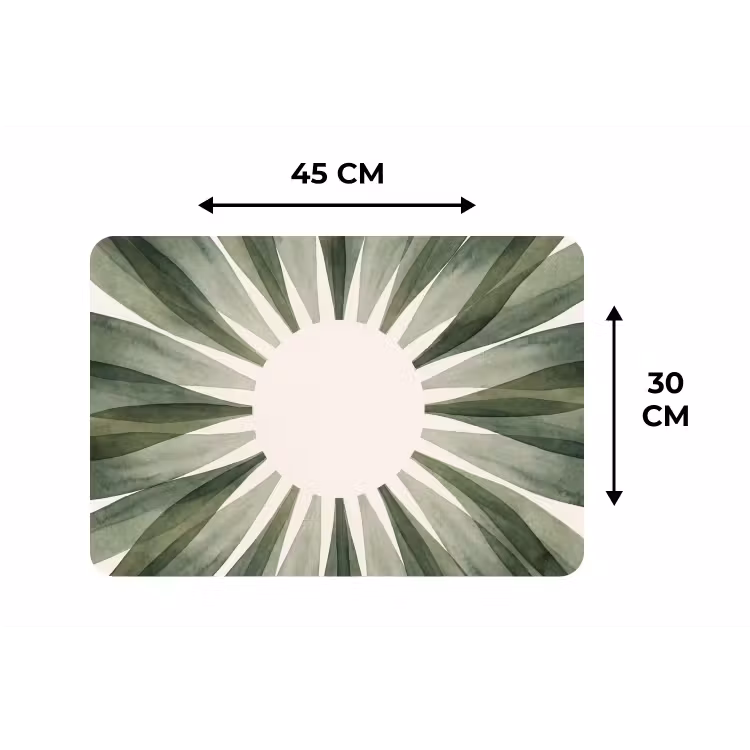 Planten - Abstract - Waterverf - Groen - Natuur Placemat vinyl groot -specs