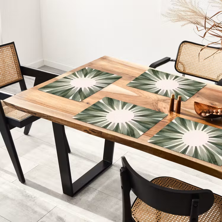 Planten - Abstract - Waterverf - Groen - Natuur Placemat vinyl groot -zzsfeer4_Kitchenyeah-website