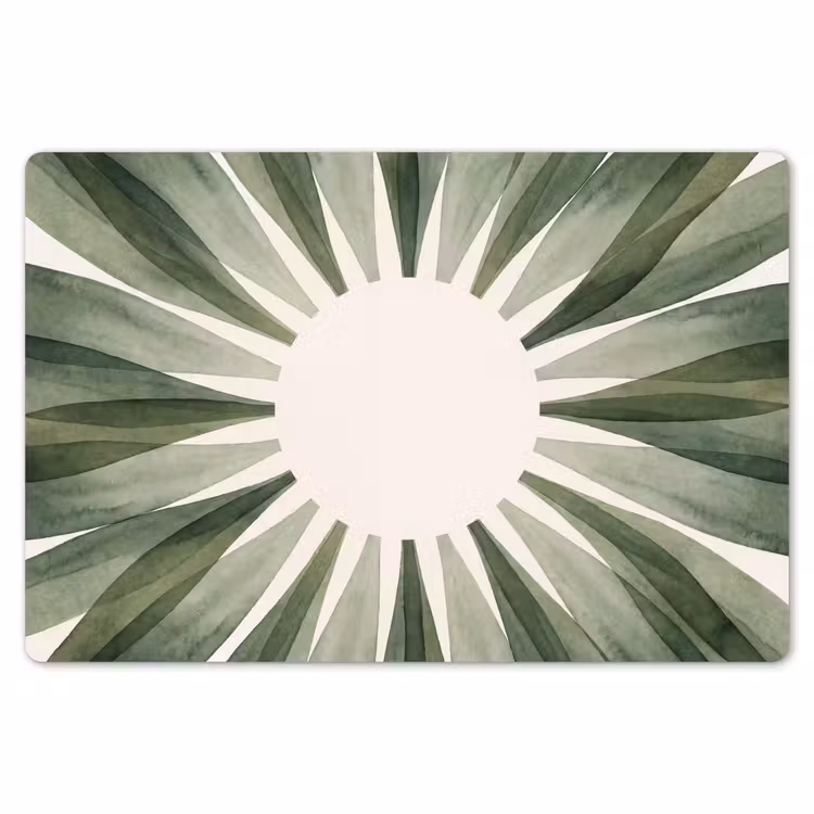 Planten - Abstract - Waterverf - Groen - Natuur Placemat vinyl groot -zzsfeer1_Kitchenyeah-website