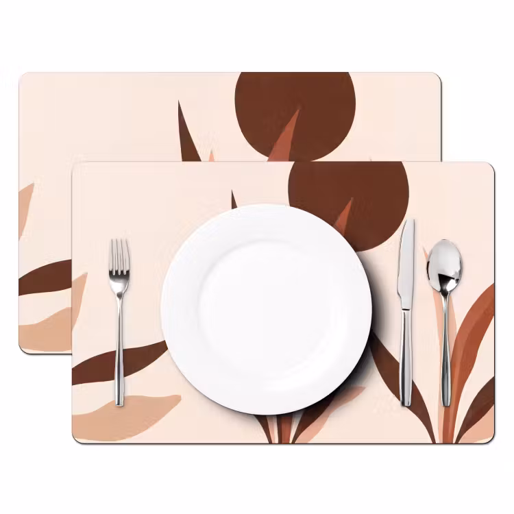 Planten - Abstract - Natuur - Bruin Placemat vinyl groot -zzsfeer2_Kitchenyeah-website