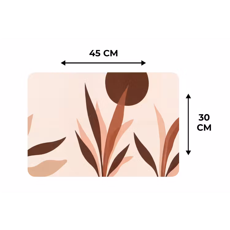 Planten - Abstract - Natuur - Bruin Placemat vinyl groot -specs