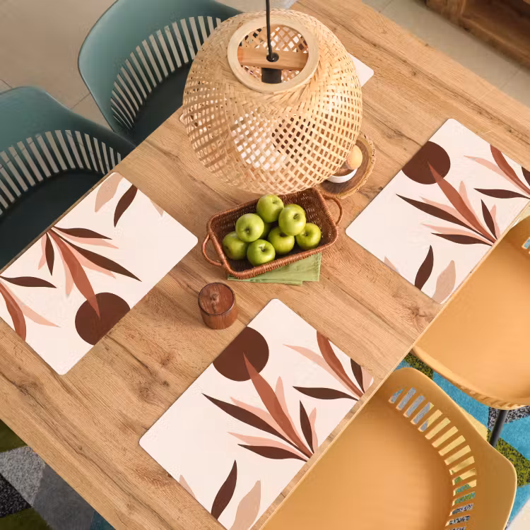 Planten - Abstract - Natuur - Bruin Placemat vinyl groot -zzsfeer5_Kitchenyeah-website