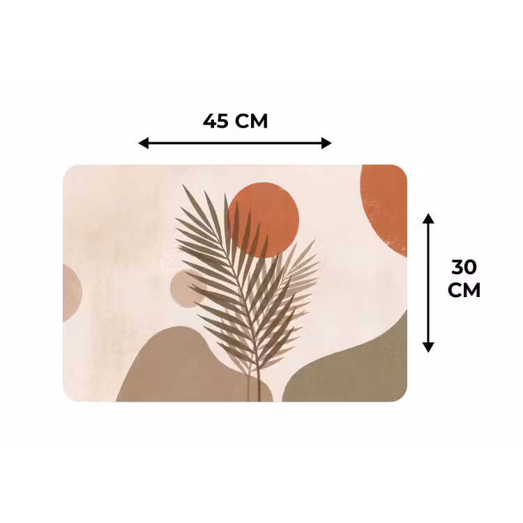 Planten - Bladeren - Abstract - Modern - Beige Placemat vinyl groot -specs