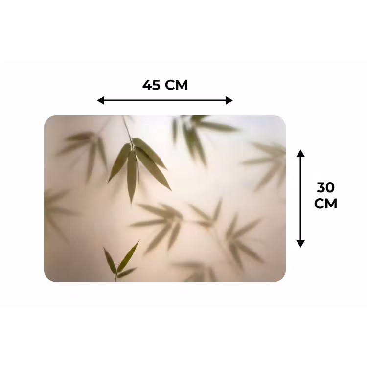 Planten - Bladeren - Natuur - Groen Placemat vinyl groot -specs