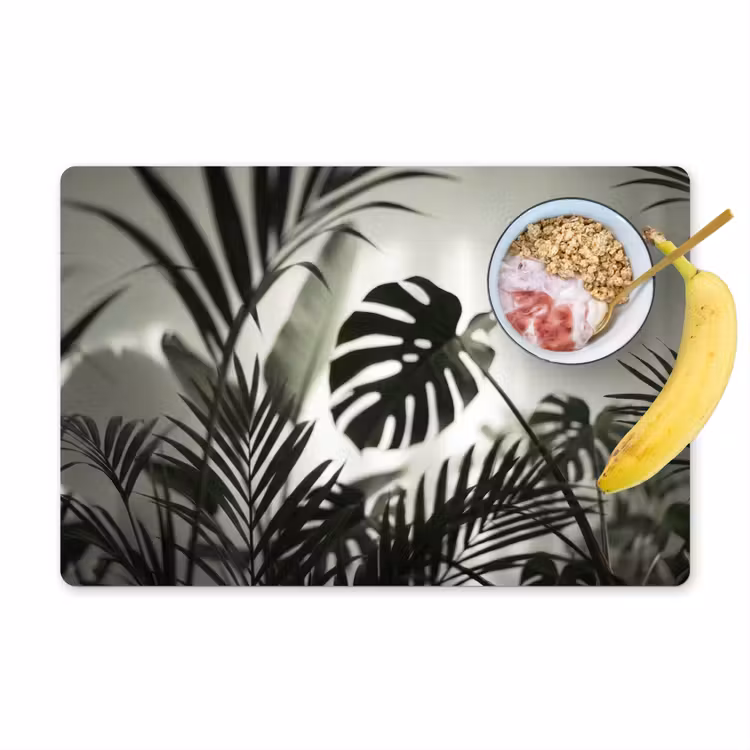Planten - Bladeren - Natuur - Minimalistisch - Groen Placemat vinyl groot -zzzproduct_Kitchenyeah-website