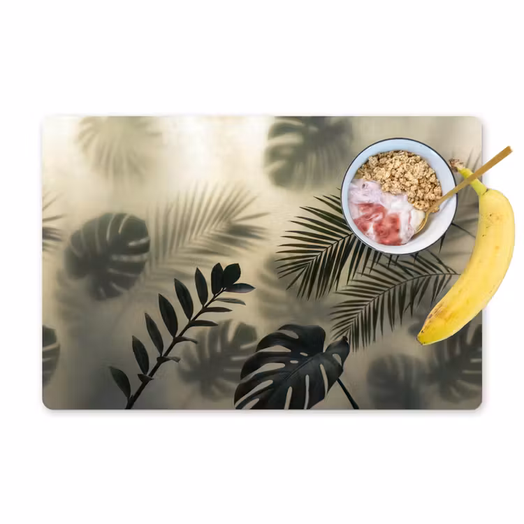Planten - Bladeren - Schaduwen - Groen - Modern Placemat vinyl groot -zzzproduct_Kitchenyeah-website