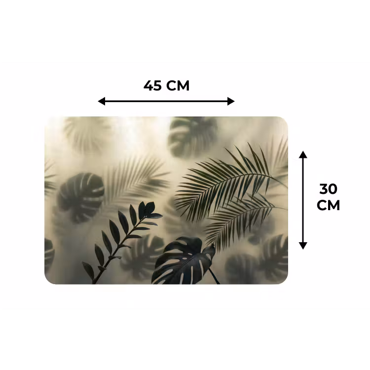 Planten - Bladeren - Schaduwen - Groen - Modern Placemat vinyl groot -specs