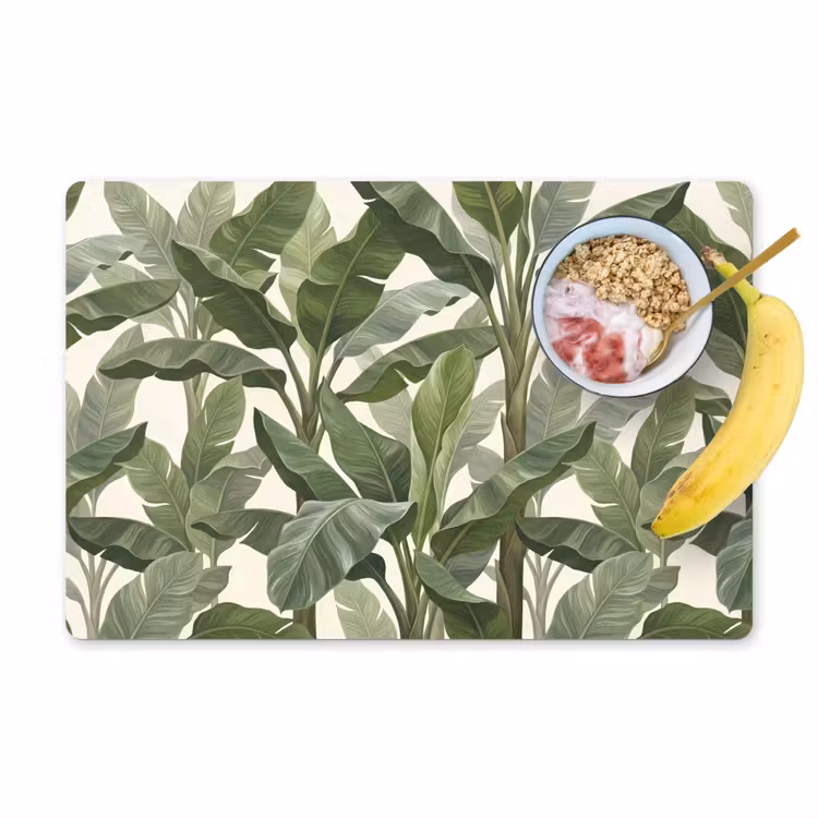 Planten - Bladeren - Tropisch - Groen Placemat vinyl groot -zzzproduct_Kitchenyeah-website