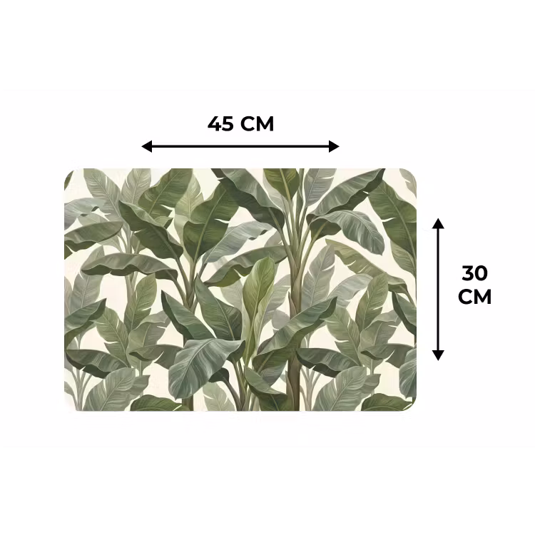 Planten - Bladeren - Tropisch - Groen Placemat vinyl groot -specs