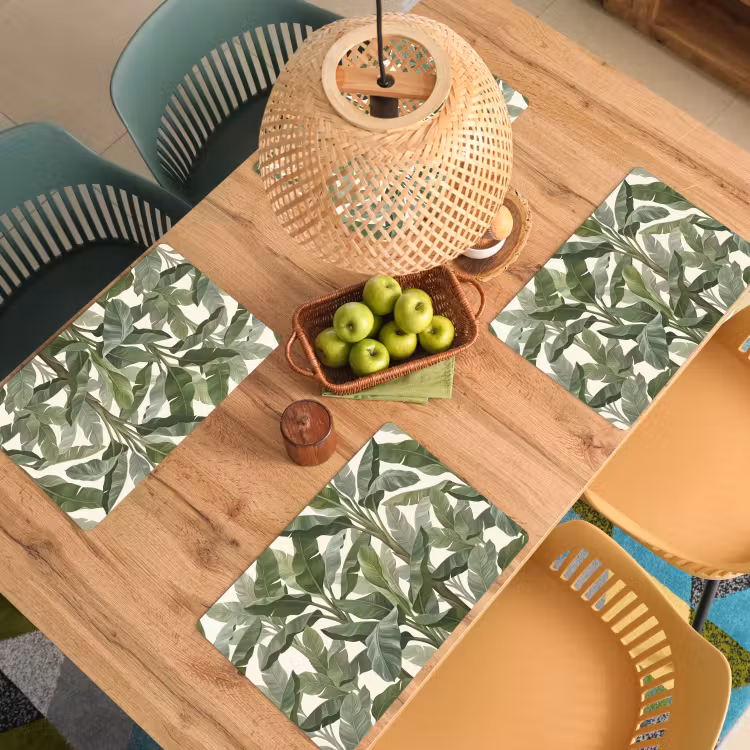 Planten - Bladeren - Tropisch - Groen Placemat vinyl groot -zzsfeer5_Kitchenyeah-website