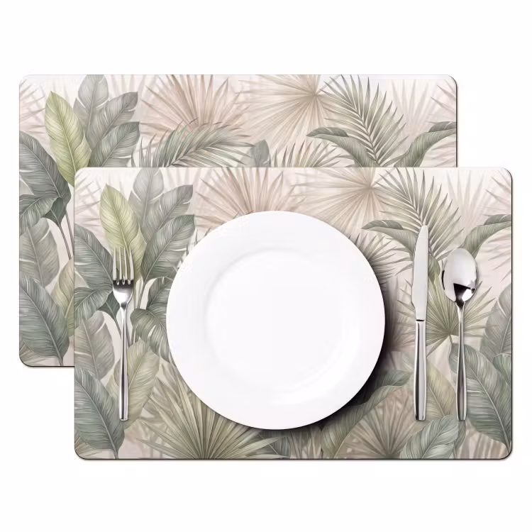 Planten - Tropisch - Bladeren - Groen - Natuur Placemat vinyl groot -zzsfeer2_Kitchenyeah-website