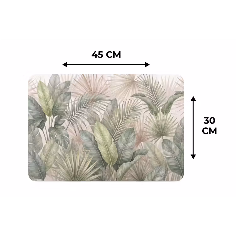 Planten - Tropisch - Bladeren - Groen - Natuur Placemat vinyl groot -specs